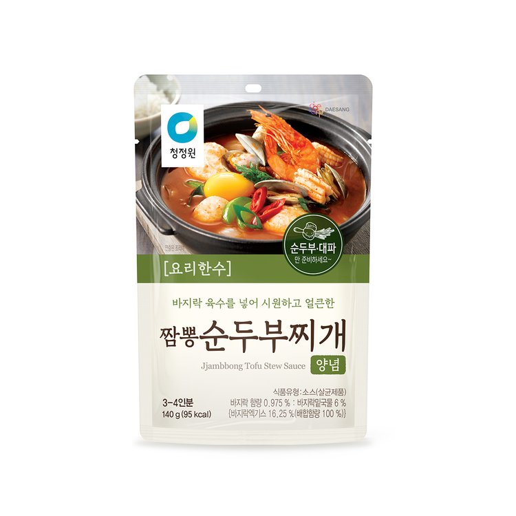 CJW Jjambbong Tofu Stew Sauce 140g (Serves 3–4) / 청정원 짬뽕 순두부 찌게 양념 140g (3-4인분)